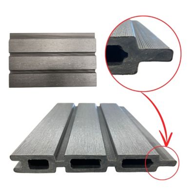 Image showing  6 ft. Riviera Capped Composite Privacy Fence Panel, Brown, 400004105