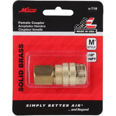 Image showing  3/8 in. FNPT M-Style Female Brass Coupler
