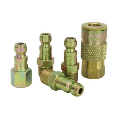 Image showing  1/4 in. NPT T-Style Coupler and Plug, 5 pc. Kit