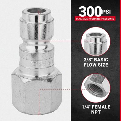 Image showing  1/4 in. FNPT P-Style Steel Plugs, 2 pc.