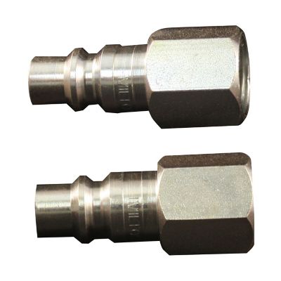 Milton 3/8 in. FNPT H-Style Steel Plug 2 pc.