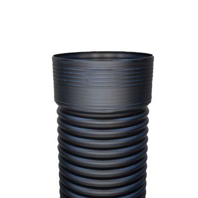 Image showing  4 in. x 20 ft. HDPE Double Wall Corrugated Pipe 4 in. Dia., AASHTO
