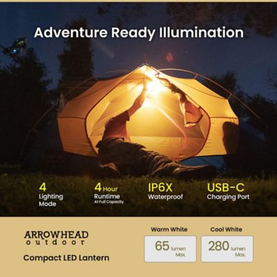 Image showing  280-Lumen 6 in. 4-Lighting-Modes Rechargeable LED Camping Lantern