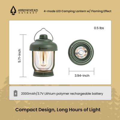Image showing  280-Lumen 6 in. 4-Lighting-Modes Rechargeable LED Camping Lantern