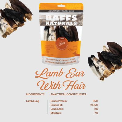 Image showing  All-Natural Premium Lamb Ear Dog Chew Treats, 3.5 oz.