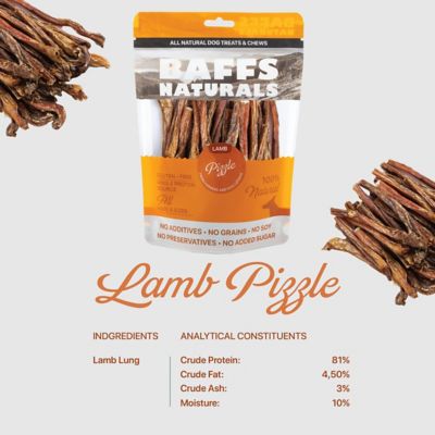 Image showing  All-Natural Premium Lamb Pizzle Dog Chew Treats, 8 oz.
