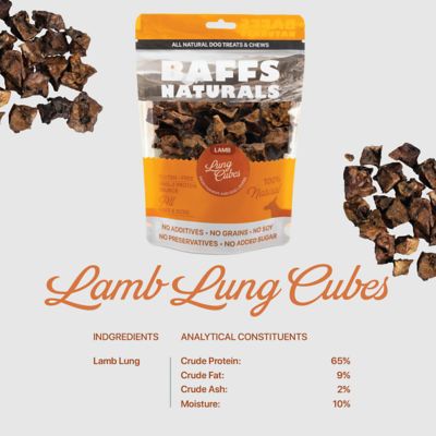 Image showing  All-Natural Premium Lamb Lung Cubes Dog Chew Treats, 7 oz.