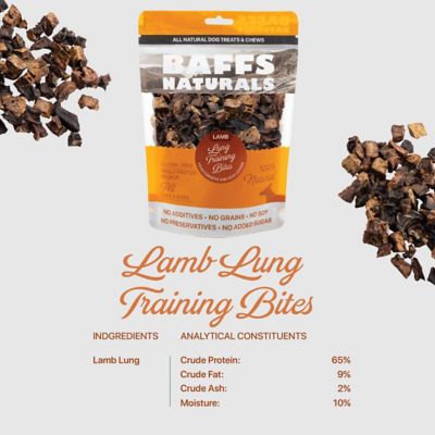 Image showing  All-Natural Lamb Lung Dog Treat Training Bites, Protein-Packed