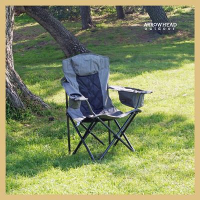 Image showing 6 th Arrowhead Outdoor Portable Folding Camping Quad Chair with 6-Can Armrest Cooler