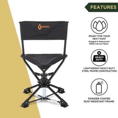 Image showing  360 Degree-Swiveling Compact Hunting Blind and Fishing Chair Stool Seat