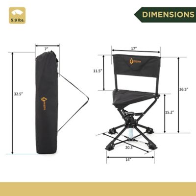 Image showing  360 Degree-Swiveling Compact Hunting Blind and Fishing Chair Stool Seat