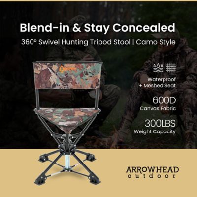 Image showing  360 Degree-Swiveling Compact Hunting Blind and Fishing Chair Stool Seat