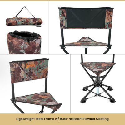 Image showing  360 Degree-Swiveling Compact Hunting Blind and Fishing Chair Stool Seat