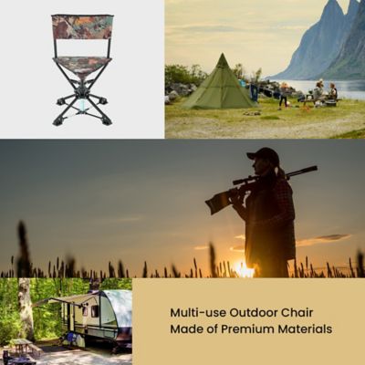Image showing 5 th Arrowhead Outdoor 360 Degree-Swiveling Compact Hunting Blind and Fishing Chair Stool Seat
