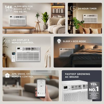 Image showing 25 th TCL 14,000 BTU 230 V Smart Through-the-Wall Air Conditioner