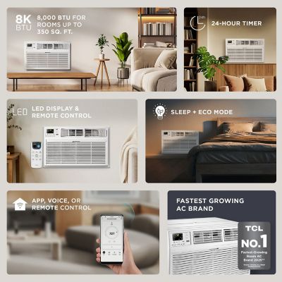 Image showing 22 th TCL 8,000 BTU Smart Through-the-Wall Air Conditioner with Heat