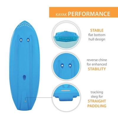 Image showing  6 ft, Shark 60 Youth Kayak, Paddle Included