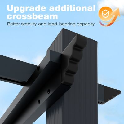 Image showing  16 ft. x 12 ft. Outdoor Aluminum Pergola with Retractable Canopy