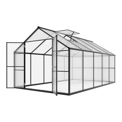 Image showing  8 W x 10 D ft. Polycarbonate Walk-in Greenhouse for Outdoor with Adjustable Roof Vent