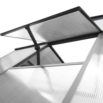 Image showing 9 th Veikous 8 W x 12 D ft. Polycarbonate Greenhouse for Outdoor Green House Kit with Adjustable Roof Vents