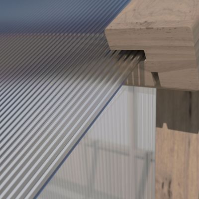 Image showing 6 th Veikous 6 x 10ft. Wood Garden Plant Greenhouse, Outdoor, Multi-Layer Polycarbonate Panels