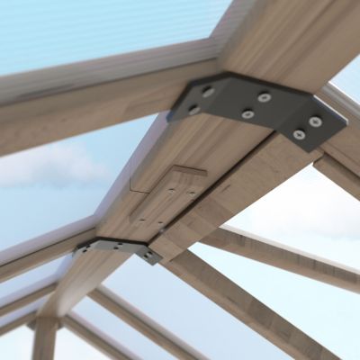 Image showing 8 th Veikous 6 x 12ft. Wood Garden Plant Greenhouse, Outdoor, Multi-Layer Polycarbonate Panels