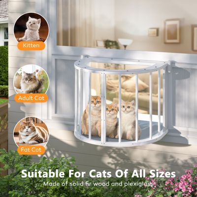 Image showing  Cat Litter Box Enclosure for Self-Cleaning Litter Boxes, Cat Washroom, Natural