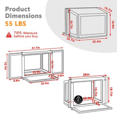 Image showing  Cat Window Box, Catio Outdoor Cat Enclosure Window with Transparent Top