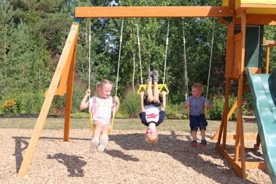 Image showing  Brightside Wooden Swing Set/Playset