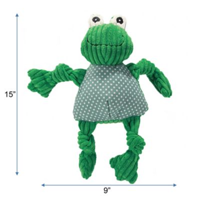 Image showing 6 th Hugglehounds Fergie Frog Knottie Plush Dog Toy, Small