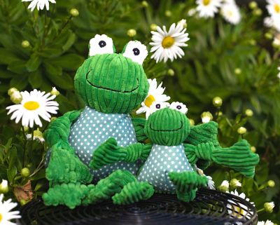 Image showing 7 th Hugglehounds Fergie Frog Knottie Plush Dog Toy, Small