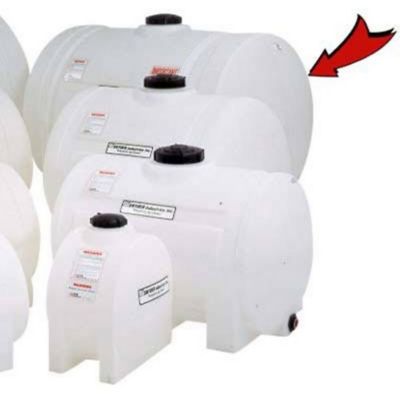 Image showing  300 gal. Heavy-Duty Plastic Horizontal Leg Tank, White
