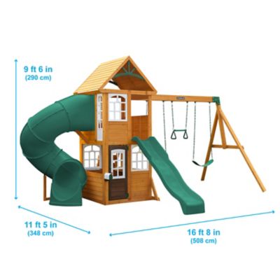 Image showing 8 th KidKraft Serpentine Falls Swing Set