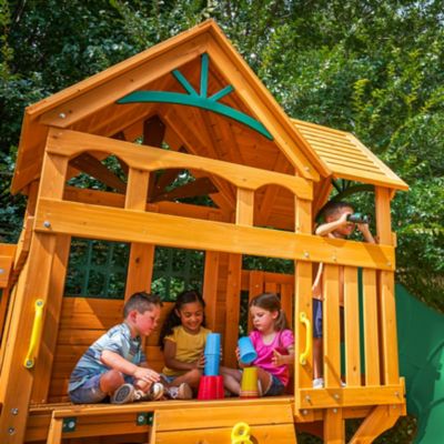 Image showing 7 th KidKraft Buffalo Crossing Swing Set