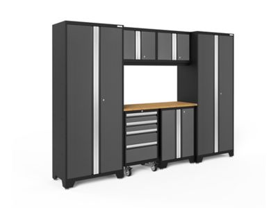 NewAge Products Bold Series 7 pc. Cabinet Set with Tool, Base, Wall Cabinets and 30 in. Lockers, 50421