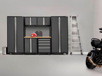Image showing  Bold Series 7 pc. Cabinet Set with Tool, Base, Wall Cabinets and 30 in. Lockers, 50421