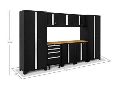 Image showing  Bold Series 9 pc. Cabinet Set with 2 Base, Tool, Wall Cabinets and 30 in. Lockers, 63150