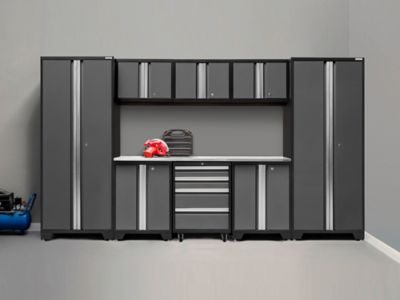 Image showing  Bold Series 9 pc. Cabinet Set with 2 Base, Tool, Wall Cabinets and 30 in. Lockers, 50409