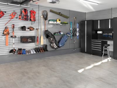 Image showing  40 sq. ft. PVC Slatwall, Silver