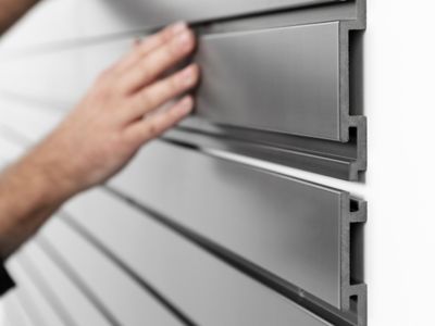 Image showing 7 th NewAge Products 40 sq. ft. PVC Slatwall, Silver