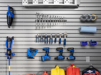 Image showing 8 th NewAge Products 40 sq. ft. PVC Slatwall, Silver