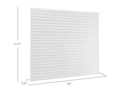 Image showing  40 sq. ft. PVC Slatwall, White