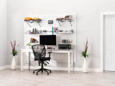 Image showing  40 sq. ft. PVC Slatwall, White