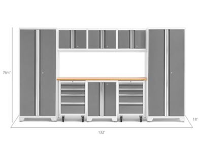 Image showing  Bold Series 9 pc. Cabinet Set with 2 Tool, Base, Wall Cabinets and 30 in. Lockers