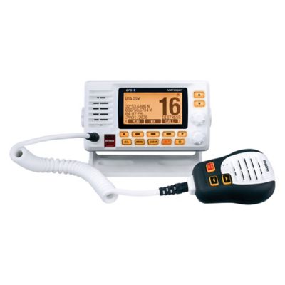 Uniden VHF Marine Radio with GPS and Bluetooth, Fixed Mount, UM725GBT, White