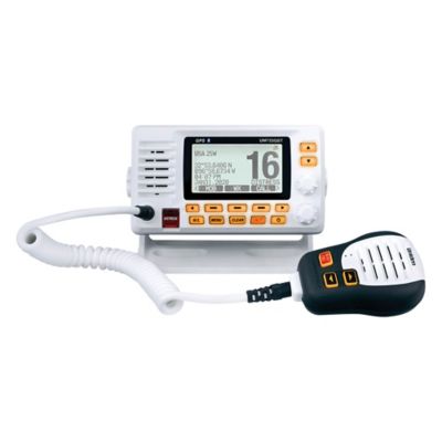 Image showing  VHF Marine Radio with GPS and Bluetooth, Fixed Mount, UM725GBT (White)