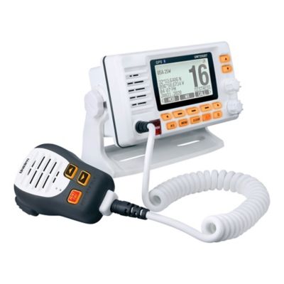 Image showing  VHF Marine Radio with GPS and Bluetooth, Fixed Mount, UM725GBT (White)