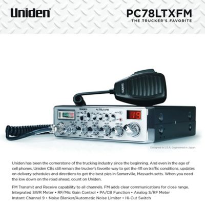 Image showing  PC78LTXFM 40-Channel CB Radio, AM/FM Transmit and Receive with Integrated SWR Antenna