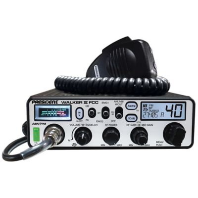 Image showing 6 th President Walker III FCC 40-Channel 12V AM/FM Weatherband CB Radio, 4W