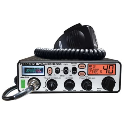 Image showing 7 th President Walker III FCC 40-Channel 12V AM/FM Weatherband CB Radio, 4W